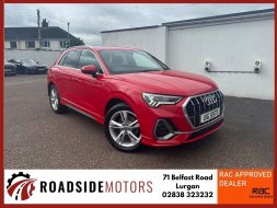 AUDI Q3 2.0 TDI S LINE AUTOMATIC ROADSIDE MOTORS LURGAN AUTOMATIC 2.0 DIESEL 38584...